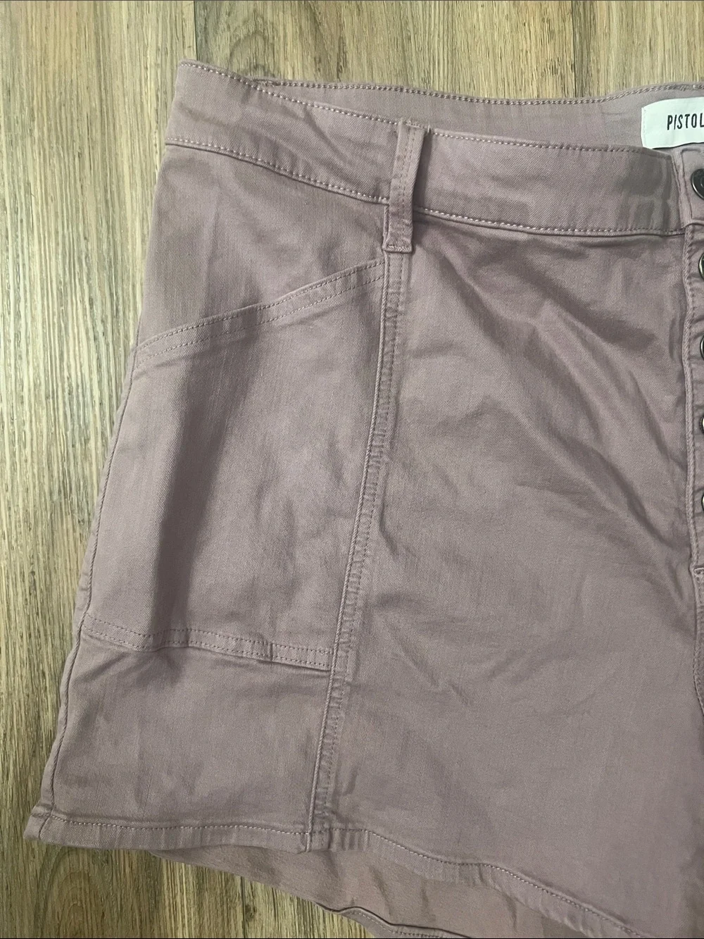 pistola High-Waist Lilac Dust Button-Front Shorts Size‎ 20 NWT